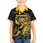 Custom Richmond Football Hawaiian Shirt Aboriginal Dot Art Pattern