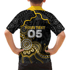 Custom Richmond Football Hawaiian Shirt Aboriginal Dot Art Pattern