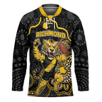 Custom Richmond Football Hockey Jersey Aboriginal Dot Art Pattern