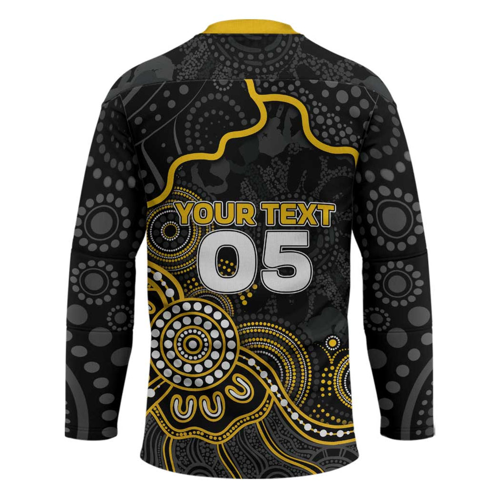 Custom Richmond Football Hockey Jersey Aboriginal Dot Art Pattern