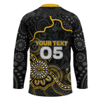 Custom Richmond Football Hockey Jersey Aboriginal Dot Art Pattern