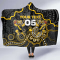 Custom Richmond Football Hooded Blanket Aboriginal Dot Art Pattern