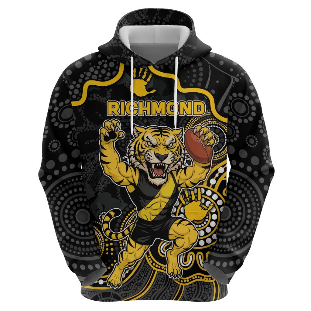 Custom Richmond Football Hoodie Aboriginal Dot Art Pattern