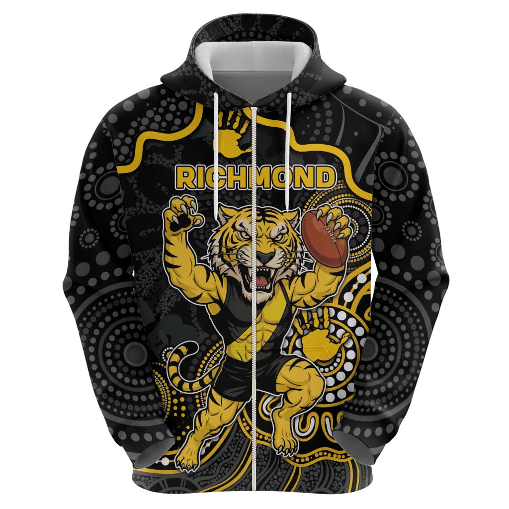 Custom Richmond Football Hoodie Aboriginal Dot Art Pattern