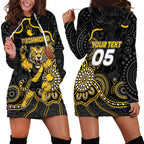 Custom Richmond Football Hoodie Dress Aboriginal Dot Art Pattern
