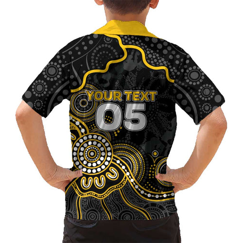 Custom Richmond Football Kid Hawaiian Shirt Aboriginal Dot Art Pattern