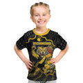 Custom Richmond Football Kid T Shirt Aboriginal Dot Art Pattern