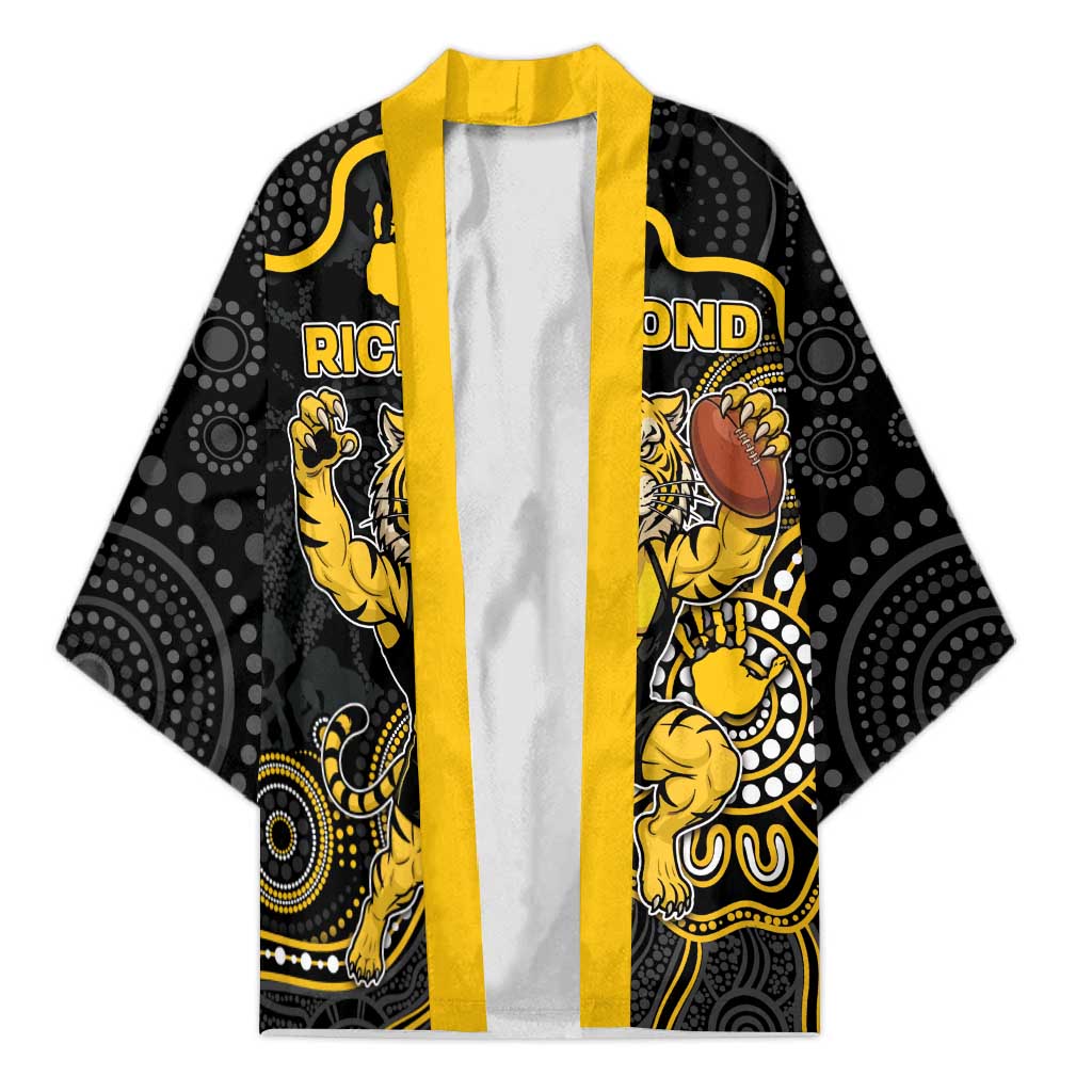 Custom Richmond Football Kimono Aboriginal Dot Art Pattern