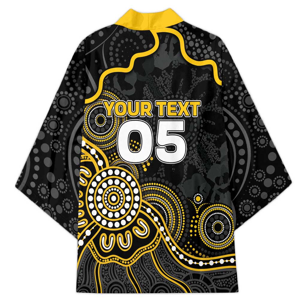 Custom Richmond Football Kimono Aboriginal Dot Art Pattern