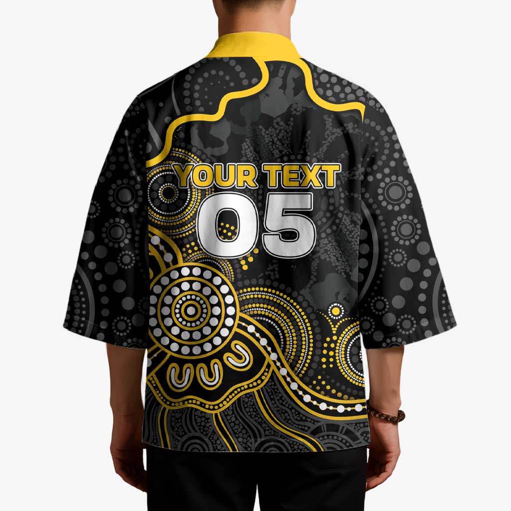 Custom Richmond Football Kimono Aboriginal Dot Art Pattern