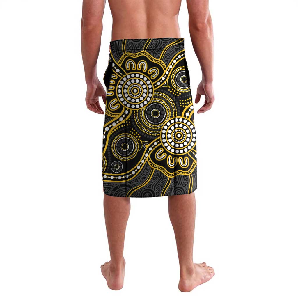 Custom Richmond Football Lavalava Aboriginal Dot Art Pattern