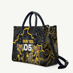 Custom Richmond Football Leather Bag Aboriginal Dot Art Pattern