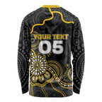 Custom Richmond Football Long Sleeve Shirt Aboriginal Dot Art Pattern