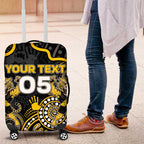 Custom Richmond Football Luggage Cover Aboriginal Dot Art Pattern