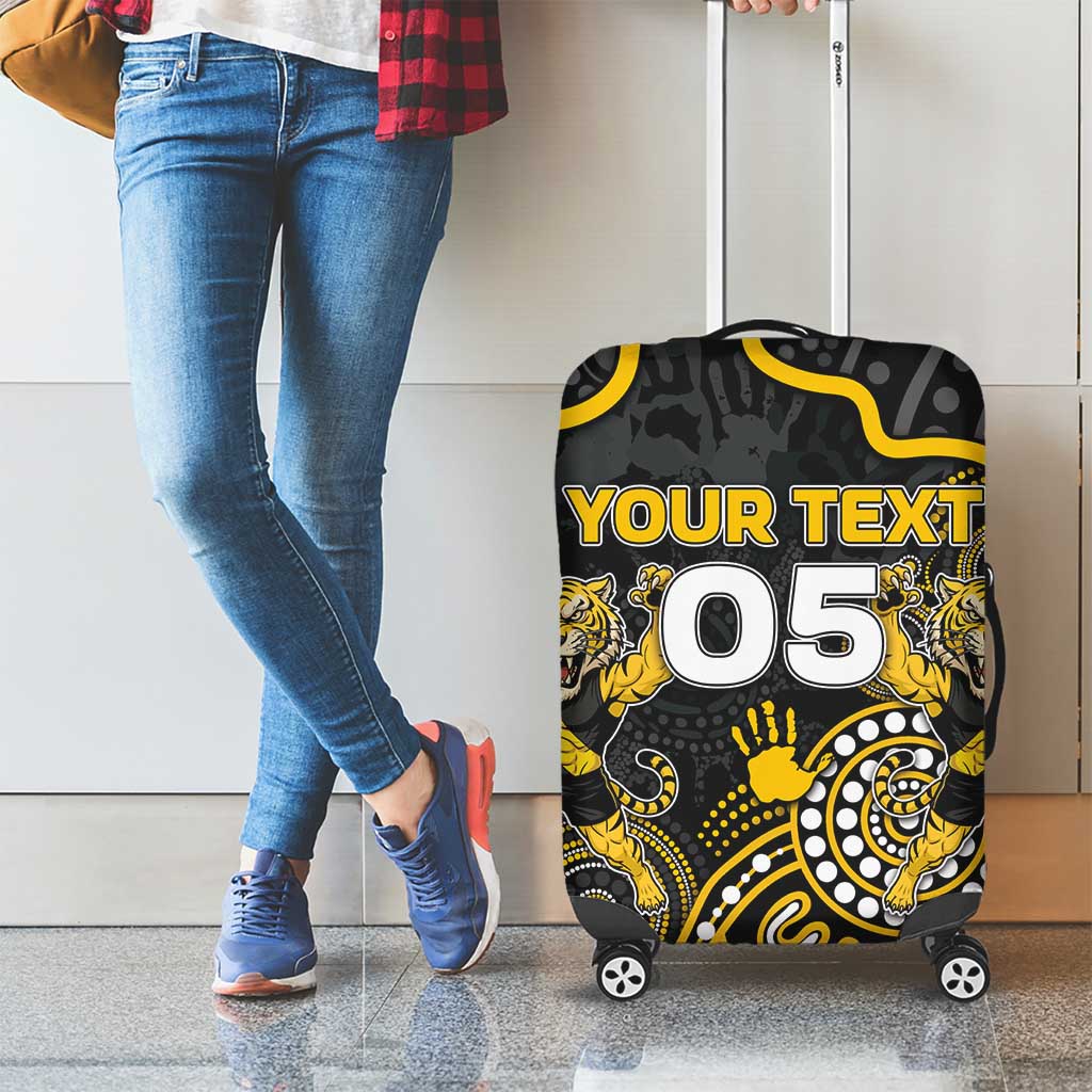 Custom Richmond Football Luggage Cover Aboriginal Dot Art Pattern