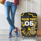 Custom Richmond Football Luggage Cover Aboriginal Dot Art Pattern