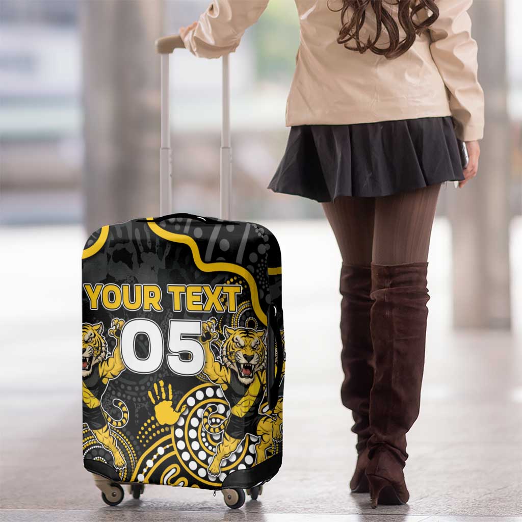 Custom Richmond Football Luggage Cover Aboriginal Dot Art Pattern