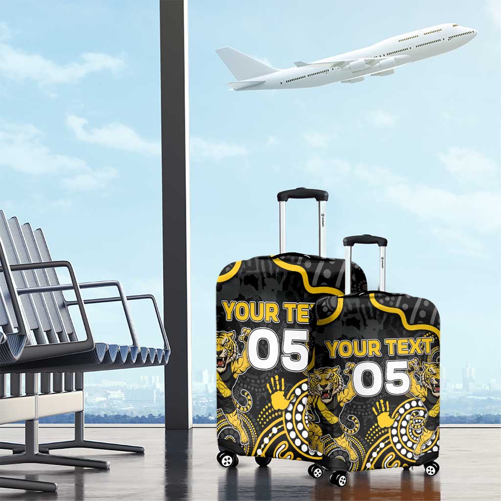 Custom Richmond Football Luggage Cover Aboriginal Dot Art Pattern