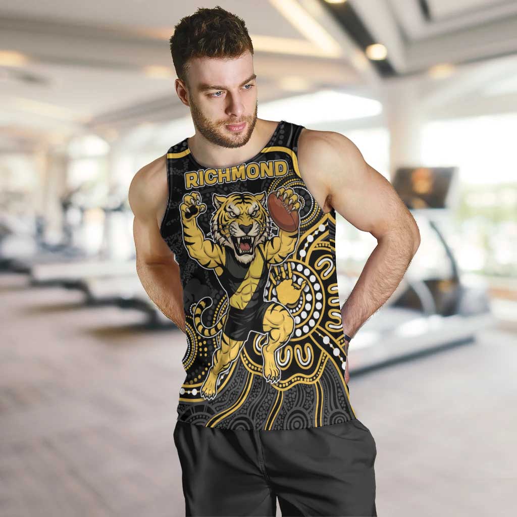 Custom Richmond Football Men Tank Top Aboriginal Dot Art Pattern