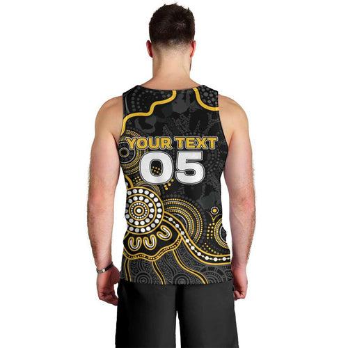 Custom Richmond Football Men Tank Top Aboriginal Dot Art Pattern