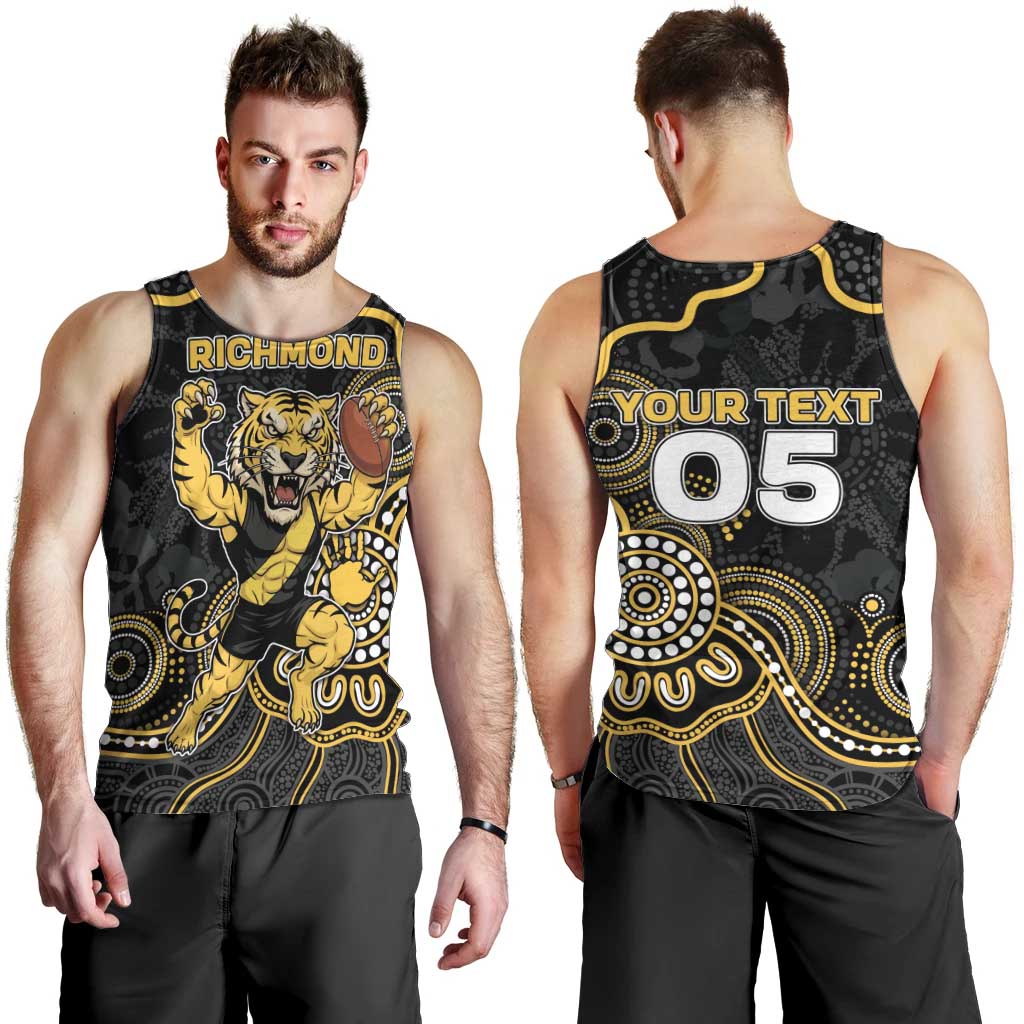 Custom Richmond Football Men Tank Top Aboriginal Dot Art Pattern