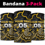Custom Richmond Football Neck Gaiter Aboriginal Dot Art Pattern