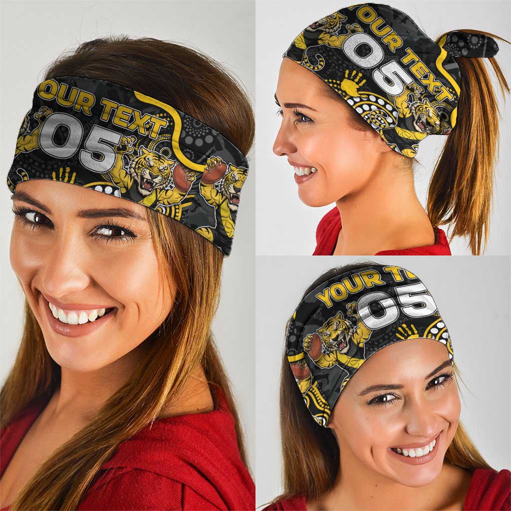Custom Richmond Football Neck Gaiter Aboriginal Dot Art Pattern
