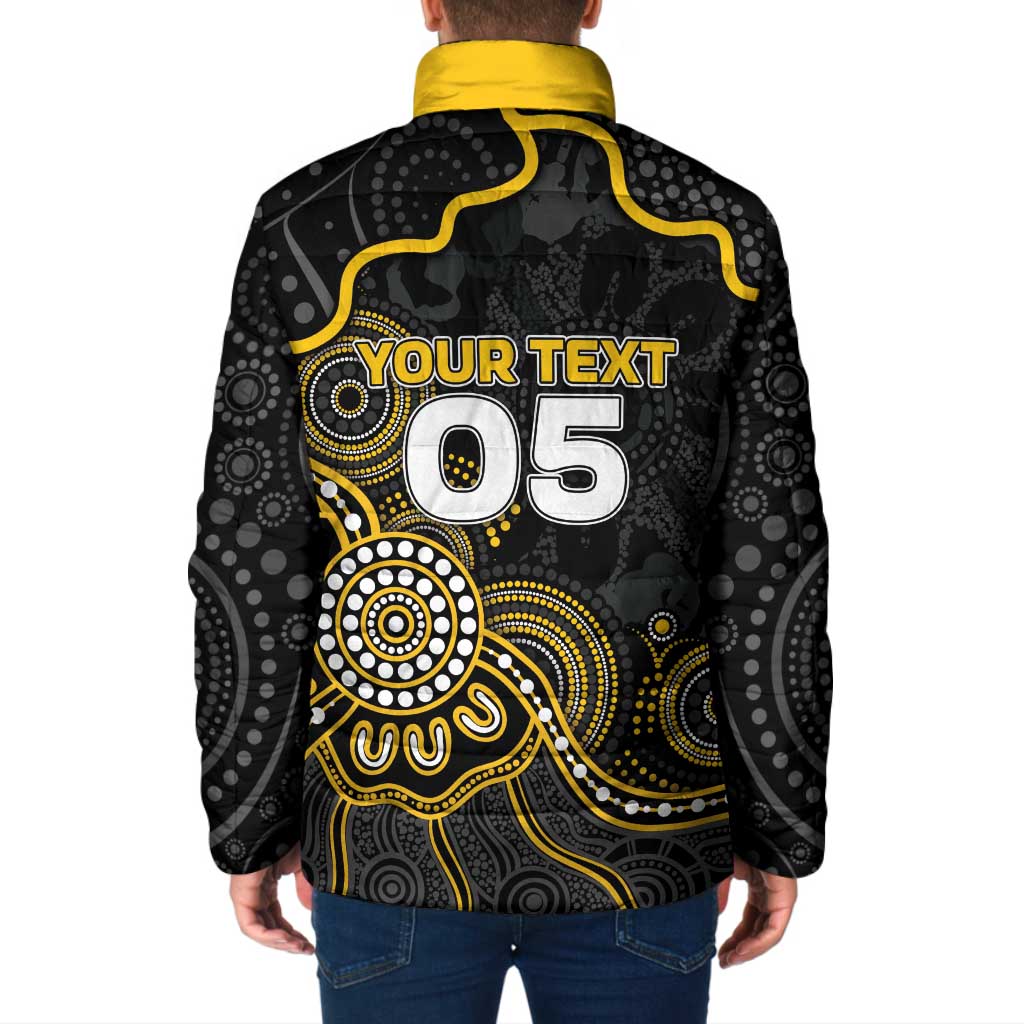 Custom Richmond Football Padded Jacket Aboriginal Dot Art Pattern