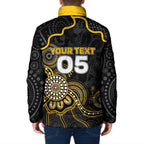 Custom Richmond Football Padded Jacket Aboriginal Dot Art Pattern