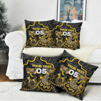 Custom Richmond Football Pillow Cover Aboriginal Dot Art Pattern