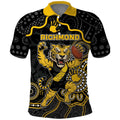 Custom Richmond Football Polo Shirt Aboriginal Dot Art Pattern