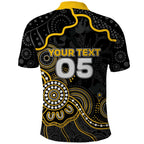 Custom Richmond Football Polo Shirt Aboriginal Dot Art Pattern