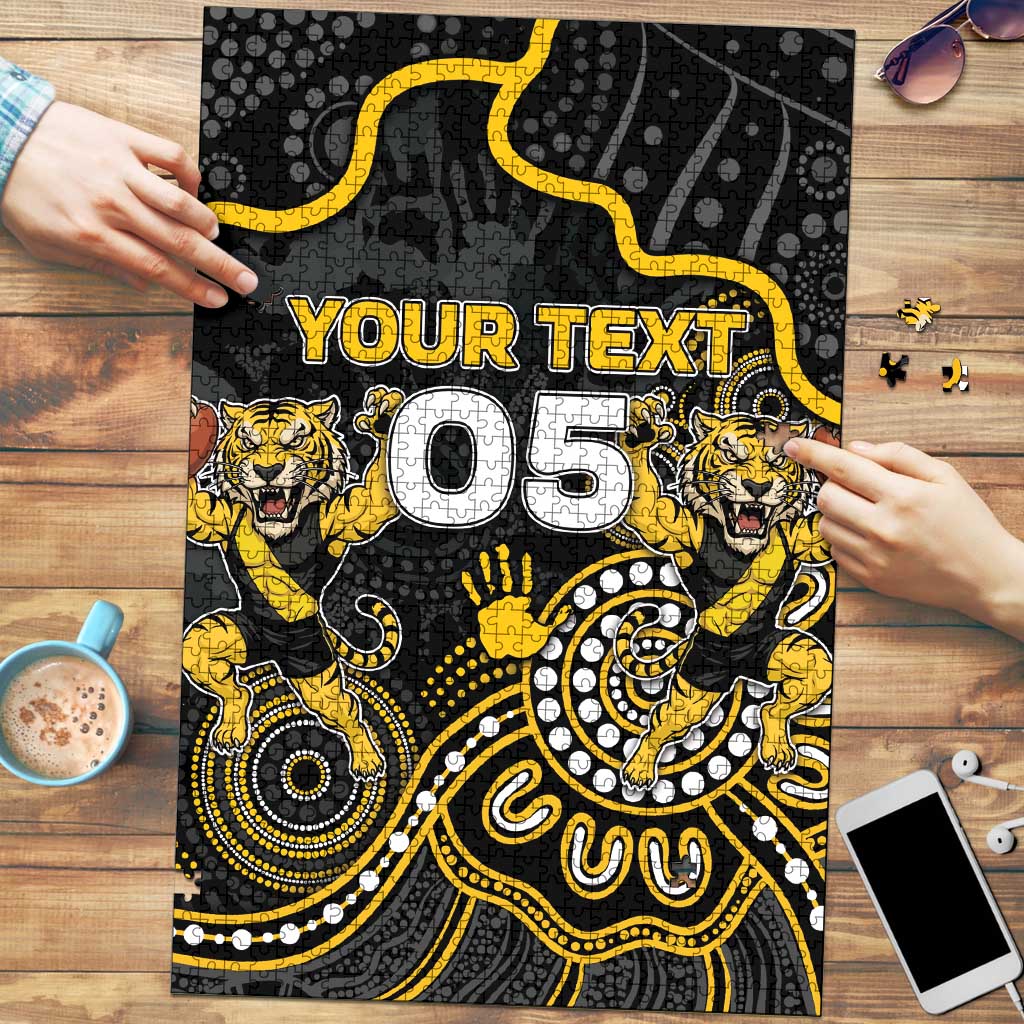 Custom Richmond Football Puzzle Aboriginal Dot Art Pattern