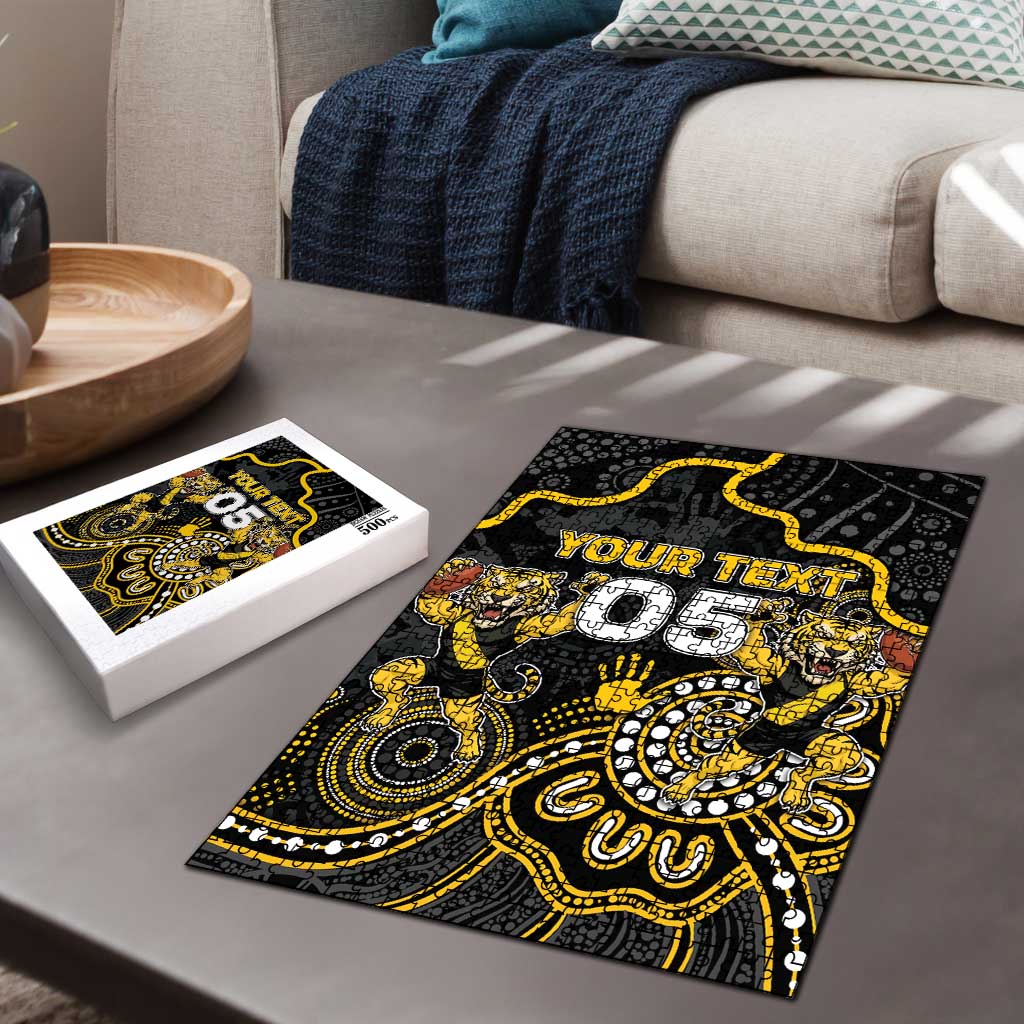Custom Richmond Football Puzzle Aboriginal Dot Art Pattern