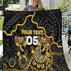 Custom Richmond Football Quilt Aboriginal Dot Art Pattern
