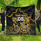 Custom Richmond Football Quilt Aboriginal Dot Art Pattern