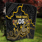 Custom Richmond Football Quilt Aboriginal Dot Art Pattern