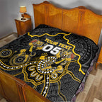 Custom Richmond Football Quilt Aboriginal Dot Art Pattern