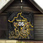 Custom Richmond Football Quilt Aboriginal Dot Art Pattern