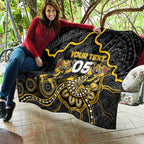 Custom Richmond Football Quilt Aboriginal Dot Art Pattern