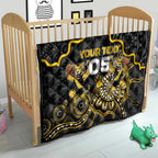 Custom Richmond Football Quilt Aboriginal Dot Art Pattern