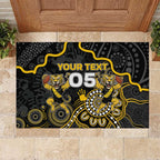 Custom Richmond Football Rubber Doormat Aboriginal Dot Art Pattern