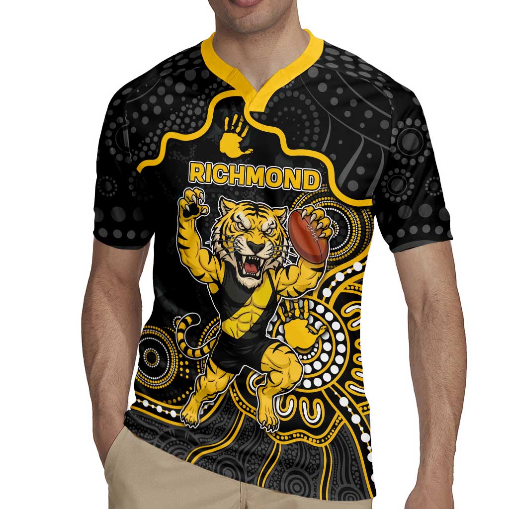 Custom Richmond Football Rugby Jersey Aboriginal Dot Art Pattern