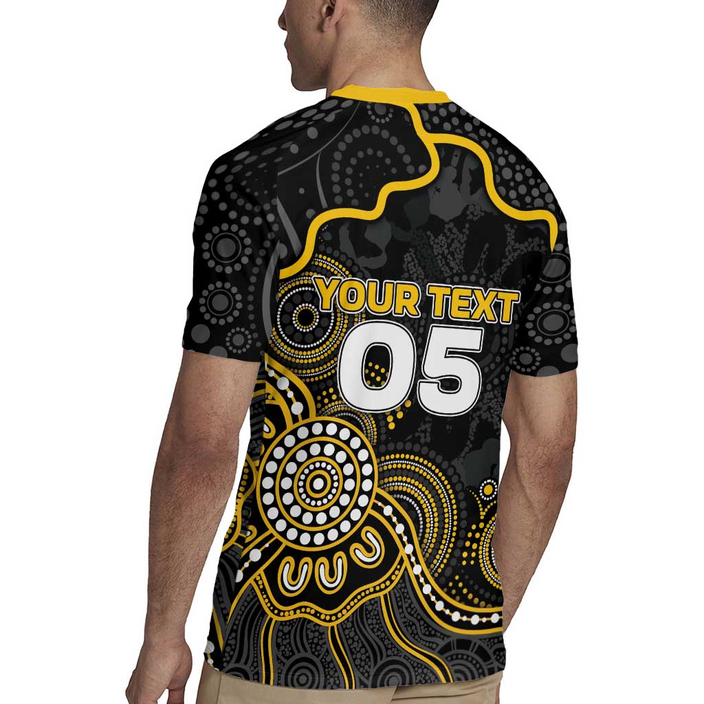 Custom Richmond Football Rugby Jersey Aboriginal Dot Art Pattern