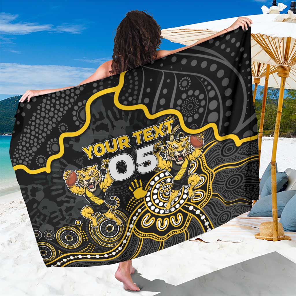 Custom Richmond Football Sarong Aboriginal Dot Art Pattern