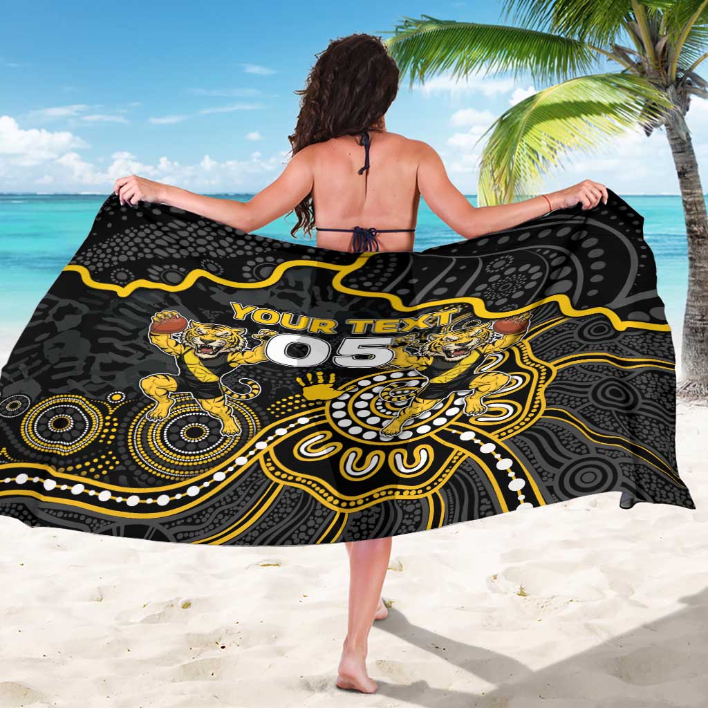Custom Richmond Football Sarong Aboriginal Dot Art Pattern