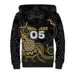 Custom Richmond Football Sherpa Hoodie Aboriginal Dot Art Pattern