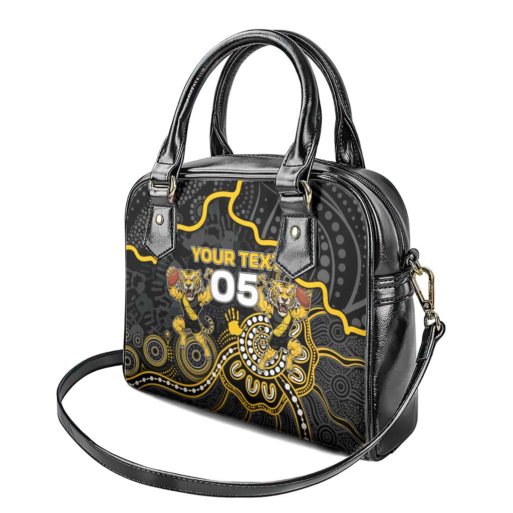 Custom Richmond Football Shoulder Handbag Aboriginal Dot Art Pattern