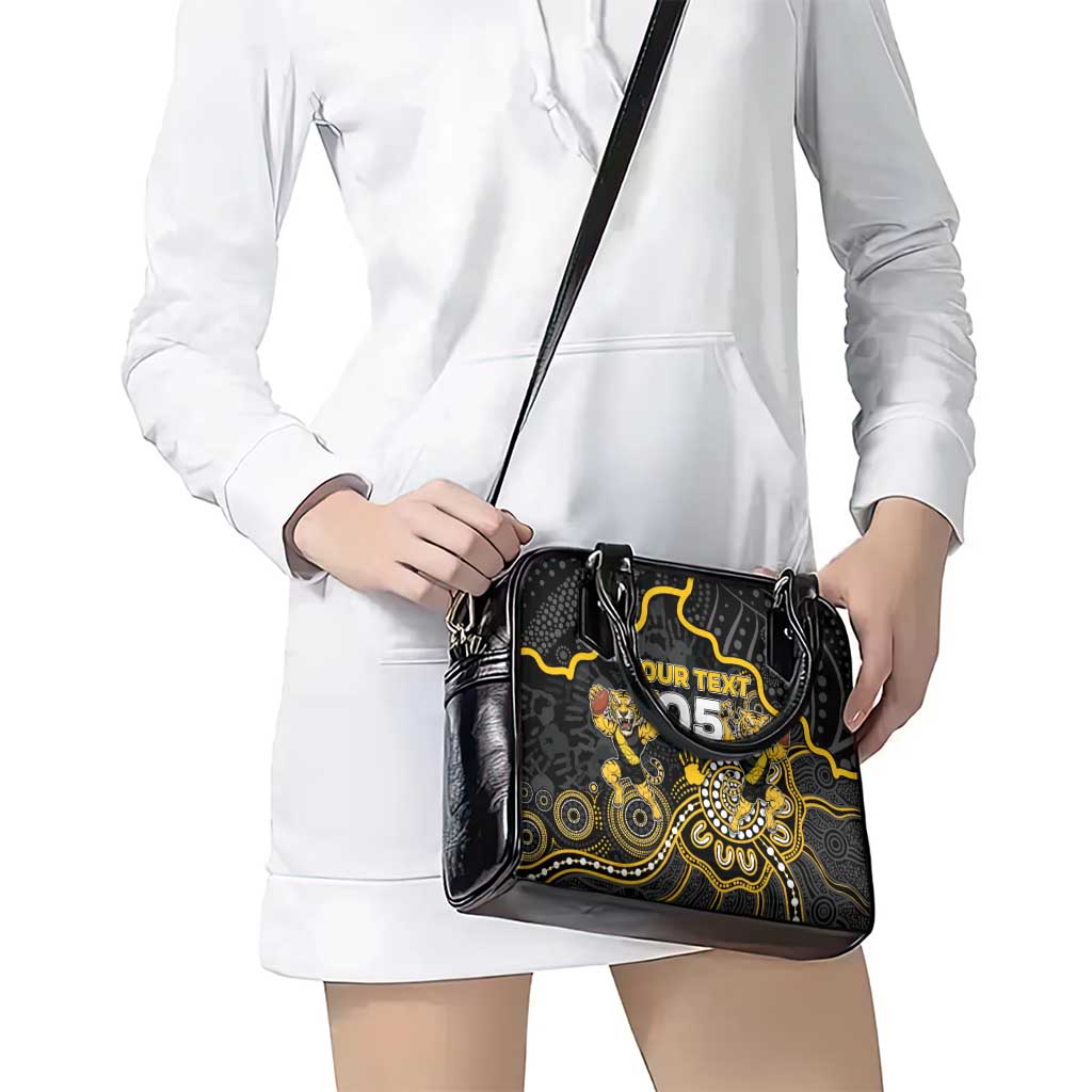 Custom Richmond Football Shoulder Handbag Aboriginal Dot Art Pattern