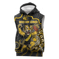 Custom Richmond Football Sleeveless Hoodie Aboriginal Dot Art Pattern